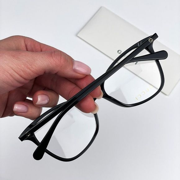 Gucci GG1360O 001 Eyeglasses Black Square Women - Picture 6 of 12